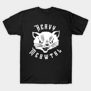 Heavy Meowtal Cat Heavy Metal Logo T-Shirt